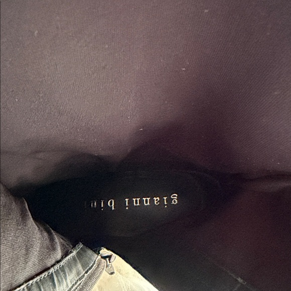 NEW Gianni Bini Boots Gianna Snake Print Leather Knee High Kitten Heel Pointed - Picture 11 of 12